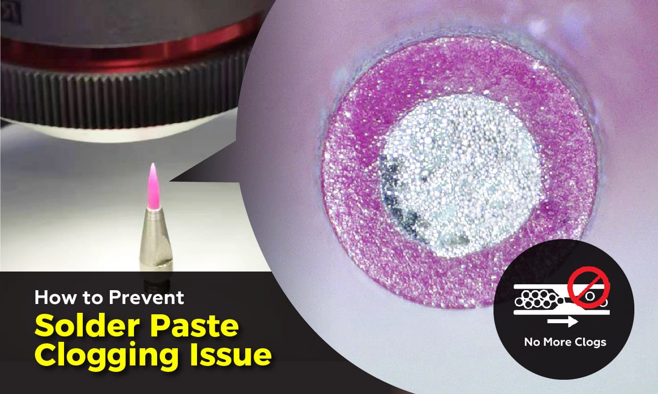 How to Prevent solder clog in dispensing process